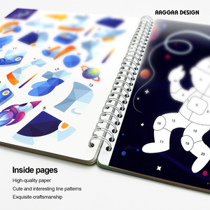 <span class=keywords><strong>Libros</strong></span> para Colorear Personalizados para Niños de 3 Años, Más Vendidos, con Pegatinas, Encuadernación en Espiral, Tapa Blanda, Impresión Offset - Product Image 4