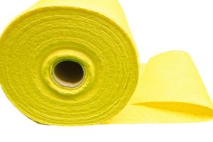 Rouleaux absorbants d'huile jaune à alvéoles écologiques Tampons pour sacs industriels pour garder les lieux de travail en sécurité Rouleau absorbant d'huile propre - Product Image 2