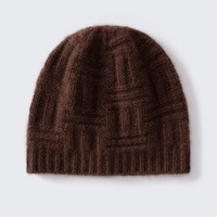 Nouveau bonnet en cachemire tricoté unisexe, bonnet d'hiver avec texture, design uni de luxe, prêt à être expédié et OEM