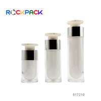 Bouteilles en plastique cosmétiques de crème de lotion de pompe rotative sans air de 30ml 50ml 100ml
