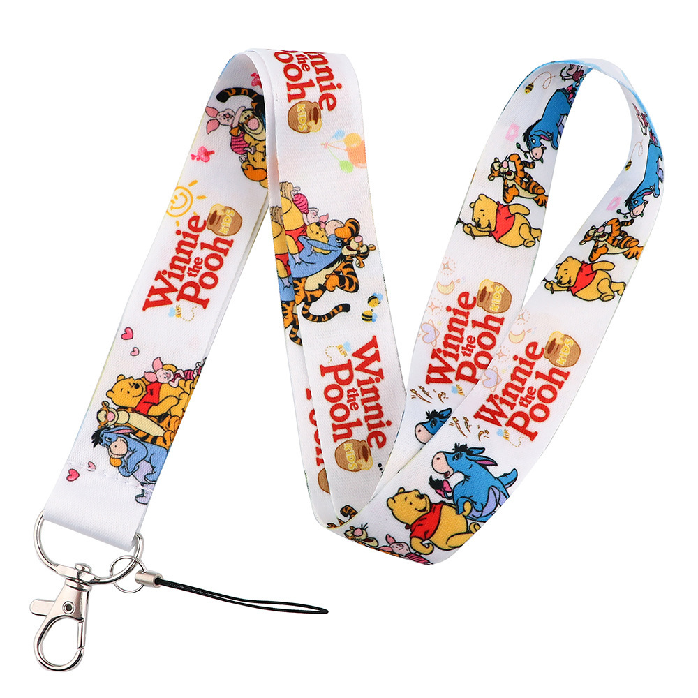 Wholesale Lanyards Cute Cartoon Yellow Bear Tiger Pig Design Lanyard Phone Card Neck Anti Lost Strap Promotional Gift Lanyards Image 5