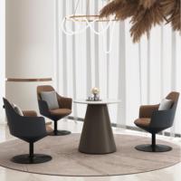 Ensemble de canapés modulaires en cuir de style nordique moderne, fauteuil individuel avec design luxueux pour appartement, hôtel, atelier, salons