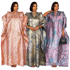 H&D S10769 Vêtement <span class=keywords><strong>Boubou</strong></span> <span class=keywords><strong>Africain</strong></span> Imprimé de Haute Qualité Grande Taille en Polyester à Manches Courtes pour l'Été - Product Image 1