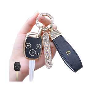 Para <span class=keywords><strong>Honda</strong></span> Fit CIVIC <span class=keywords><strong>JAZZ</strong></span> Pilot Accord Freed Pilot StepWGN Insight 2/3 botones carcasa de llave TPU funda de llave de coche accesorio - Product Image 1