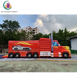 Mới được thiết kế 12ml xe cứu hỏa Inflatable trở ngại tất nhiên unisex PVC bouncy nhà trẻ em 3 năm + thương mại Land Inflatable - Product Image 2