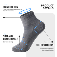 Chaussettes en laine WRELS, chaussettes de randonnée épaisses personnalisées, chaussettes en laine mérinos respirantes, chaussettes anti-humidité, chaussettes de course antidérapantes en laine