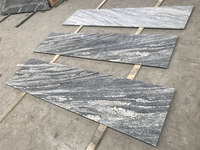 Dalles de granit Santiago de qualité supérieure en gros, pierre de granit naturelle polie à veines uniques pour comptoirs et revêtements muraux