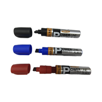 Stylo marqueur permanent à pointe plate de 10 mm encre rechargeable colorée de grande capacité pour écrire sur papier bois métal CD matière plastique