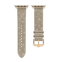 Bracelet de montre intelligent en cuir/caoutchouc brillant, nouvelle collection 2025, vente en gros d'usine, luxe, pour montre série 7 6 5