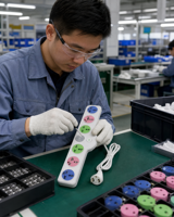 Meilleur prix pour une multiprise universelle à 6 prises avec prises multifonctions codées par couleur, interrupteur principal et cordon d'extension long