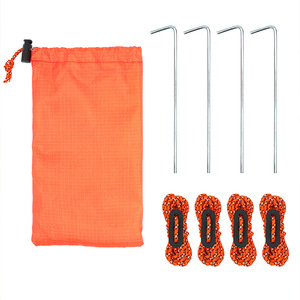 Eternal <b>Spirit</b> Guy Ropes Set With Metal Pegs And Nylon Straps For Camping Tarpaulin Windproof Outdoor Use - Product Image 1
