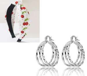 Set Regalo Donna: Accessori per Capelli all'Ingrosso, Fasce Designer e <span class=keywords><strong>Orecchini</strong></span> Moda - Product Image 2