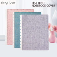Carnet et couverture de planificateur RINGNOTE format lettre en tissu de lin gaufré/embossé personnalisé avec reliure à disques
