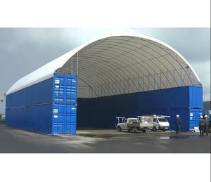 Tente de stockage extérieure préfabriquée en treillis de tissu PVC haute résistance pour entrepôt - Product Image 6
