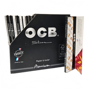 Papiers à rouler OCB Slim Premium en fibres végétales naturelles, combustion lente, sans chlore, sans colorants, ligne de gomme uniforme, plusieurs tailles, fabriqués en France - Product Image 4