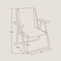 Chaise de jardin pliable légère et portable en gros d'usine, chaise de plage inclinable pour enfants en acier pliable pour l'extérieur