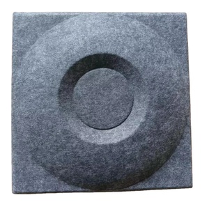 Dalles acoustiques de plafond en feutre PET 3D à faible teneur en COV, isolation phonique, panneaux muraux acoustiques en fibre de polyester moulée 3D - Product Image 3