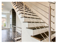 Rampe d'escalier verticale en acier inoxydable Ace Modern pour intérieur et extérieur