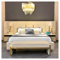 चीन निर्मित आधुनिक डिजाइन अनुकूलित बिस्तर कमरे में फर्नीचर बेडरूम सेट होटल घर फर्नीचर राजा आकार