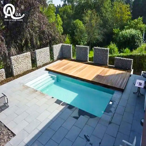 Weatherproof <b>Sliding</b> Pool Cover Manual Optional Energy Saving Retractable <b>Sliding</b> Pool Deck Cover - Product Image 4