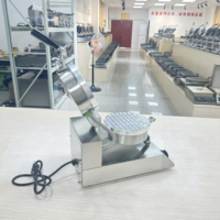 Machine à gaufres pour cornets de crème glacée Gelato à usage commercial 110V 220V avec logo personnalisé et plaque en aluminium pur pour les petites entreprises