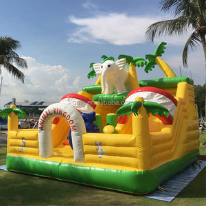 Tobogán Inflable Comercial Tipo Jungla, Pulapula para Niños, Castillo Inflable con Soplador - Product Image 1
