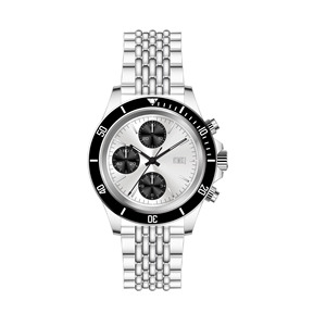 Reloj Coastal Pace con correa metálica y movimiento de cuarzo, que combina estilo urbano para negocios y uso diario con comodidad duradera. - Product Image 4