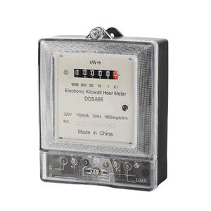 جهاز قياس الطاقة الرقمي الكيلووات ساعة واط KWh شاشة مراقبة 220 فولت عداد طاقة كهربائي أحادي الطور مع كتلة طرفية - Product Image 3