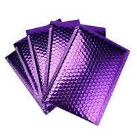 Sacs de courrier holographiques avec Logo personnalisé, sacs de livraison express, auto-adhésifs, étanches, à bulles, Laser, 50 pièces