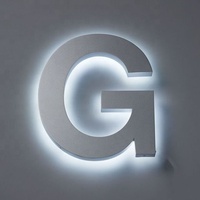 Enseigne publicitaire Led 3d Letters Logo Signalisation extérieure en métal rétro-éclairé Acrylique Led Enseigne lumineuse Channel Letter