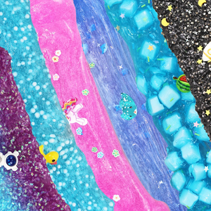 Kit de slime scintillant pour enfants, avec support OEM/ODM, jouets anti-stress, slime croquant, cubes de mousse scintillante, slime pour fêtes - Product Image 3