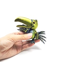 Mainan Burung Beo 3D Printing dengan Sayap Terbuka, Kreatif, Menyenangkan, Sendi Penuh, Dapat Digerakkan, Model Simulasi Burung, Hiasan Meja, Hadiah