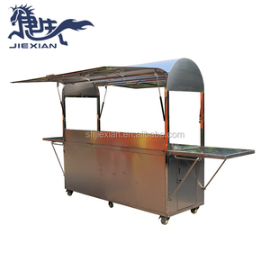 JX-CR220 Carrito de Comida Móvil de Acero Inoxidable, Carrito de Café para la Venta - Product Image 2