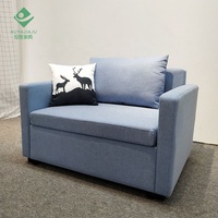 Chaise de canapé simple de conception simple rembourrée fauteuil de canapé de transformation en tissu de lin de loisirs