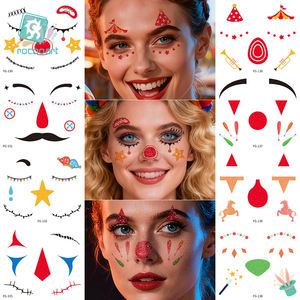 Tatuaggi Temporanei Luccicanti per Viso, Decorazioni Natalizie e di Capodanno, Adesivi Glitterati per Feste di Compleanno per Bambini - Product Image 6