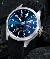 Montres mécaniques de plongée en acier, étanches, à double calendrier, de conception et fabrication usine, similaires aux modèles existants, pour marque privée