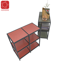 Bibliothèque industrielle vintage à 3 niveaux avec étagères de rangement optimale pour les meubles de bureau à domicile et les étagères
