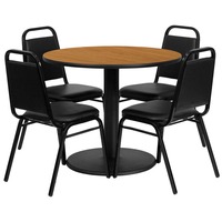Tables à manger et 4 chaises de mobilier en métal pour la cuisine et le salon