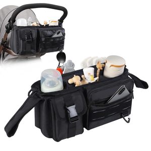 Bolsa Organizadora Universal <span class=keywords><strong>para</strong></span> Cochecito de Bebé, Portavasos Aislado, Bolsillos con Cremallera, Almacenamiento <span class=keywords><strong>para</strong></span> Teléfono, Correas Ajustables, Impermeable - Product Image 1