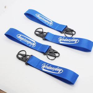 Heavy Duty Olecranon Buckles & High-Density Blue Webbing Wristlets Bulk Personalized Metal Hook Tactical Key Straps - Product Image 4