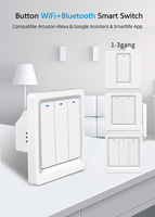 Commutateur Tuya Zigbee pas de neutre pas de condensateur bouton poussoir EU UK 600W/Gang Google Home Alexa mur intelligent WIFI/commutateur Zigbee