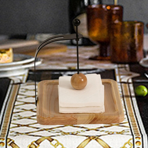 A0473 Porta Servilletas de Madera, Porta Papel Multiusos, Soporte para Servilletas de Mesa, Estante para Toallas de Papel para Hogar, Restaurante, Oficina, Granja - Product Image 3