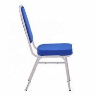 Chaises de restaurant d'hôtel durables, empilables, confortables, en fer, pour usage commercial, fêtes, salon, hôpital, atelier, parc