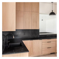 CBMmart – Armoires de cuisine modulaires de luxe haut de gamme, design personnalisé pour toute la maison, avec robinet et panier de tiroir en marbre/feuille de verre