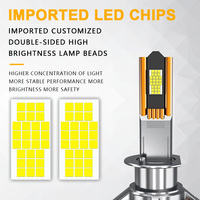 Ampoule de phare de voiture LED H1 Kaidengzhe nouvelle génération 24V 200W avec température de couleur 6500K et tubes en cuivre, ajustement universel