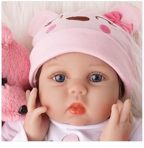 Muñeca <span class=keywords><strong>Reborn</strong></span> de Vinilo de 22 Pulgadas <span class=keywords><strong>con</strong></span> <span class=keywords><strong>Ojos</strong></span> <span class=keywords><strong>Cerrados</strong></span>, Juguete de Compañía para Niños, Admite Dropshipping - Product Image 6