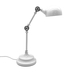 Lámpara flexible ajustable blanca y cromada, 48x15x32 cm, ideal para iluminar espacios de trabajo o lectura. - Product Image 1