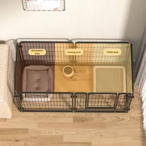 Valla para perros de tamaño pequeño y mediano al por mayor, jaula para mascotas antiescape para interiores, inodoro de entrenamiento, valla para casa de perro de plástico sólido transfronteriza - Product Image 1