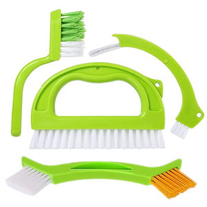 Brosse de nettoyage 4-en-1 pour joints de carrelage en gros, avec manche, idéale pour la cuisine, et petit nettoyeur de bouteilles - Product Image 2
