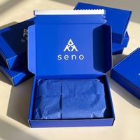 Kotak Kemasan Biru Kustom Produk Hewan Peliharaan Kotak Kertas Ganda Bergelombang Biru Dongker Ukuran Besar Kotak Pengiriman Kertas Ramah Lingkungan